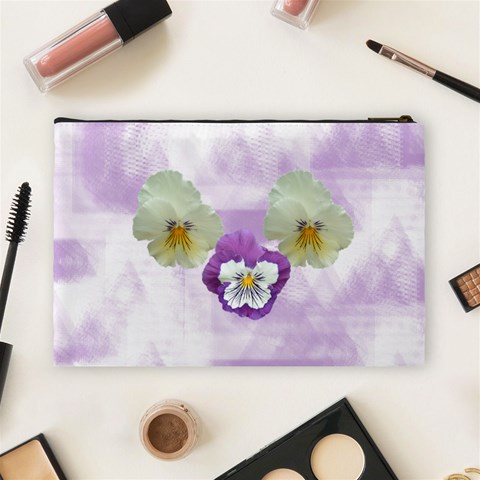 Pansy Large Cosmetic Case 1 By Joan T Back