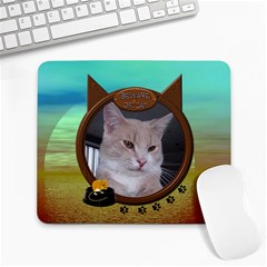 Beware Of Cat Large Mousepad