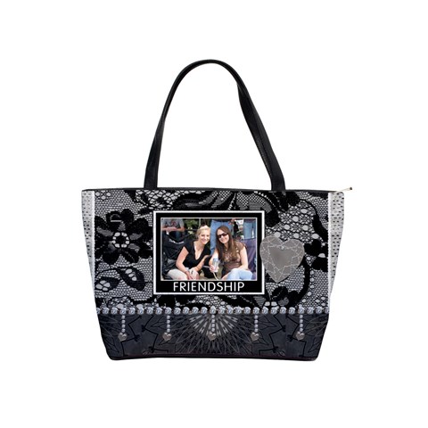 Friendship & Laughter Lace Shoulder Handbag By Lil Front