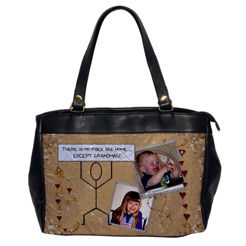 No Place Like Grandmas Oversize Office Handbag By Lil Front