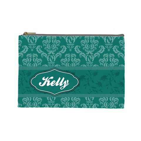 Turquoise Large Cosmetic Bag By Klh Front