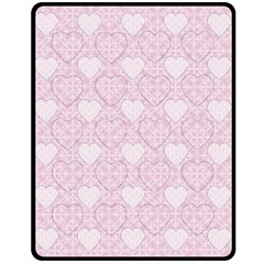 Charming Pink Hearts Medium Fleece Blanket - Fleece Blanket (Medium)