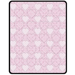 Charming Pink Hearts Medium Fleece Blanket - Fleece Blanket (Medium)