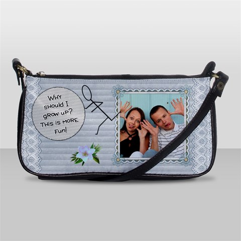 Why Should I Grow Up? Shoulder Clutch Handbag By Lil Front