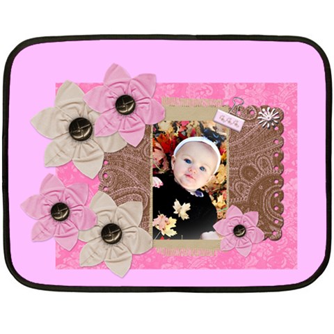 Pink Flower Blanket By Danielle Christiansen 35 x27  Blanket
