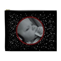 Black Glitter - red glitter frame - Cosmetic Bag (XL) Black Glitter - red glitter frame - Cosmetic Bag (XL)