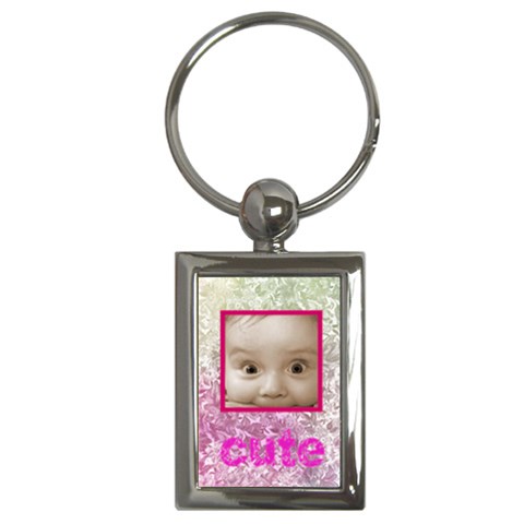 Cute Pinks Floral Keychain By Catvinnat Front