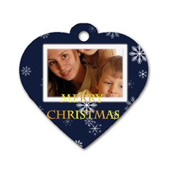 christmas - Dog Tag Heart (One Side)