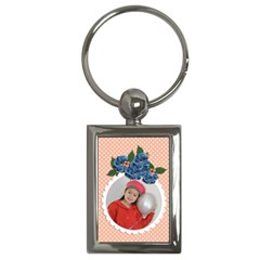 Key Chain (rectangle)  - Flowers5