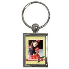 Key Chain (rectangle)  - Flowers6