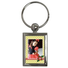 Key Chain (Rectangle)  - flowers6