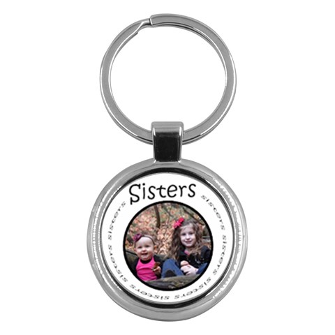 Sisters Round Keychain By Amanda Bunn Front