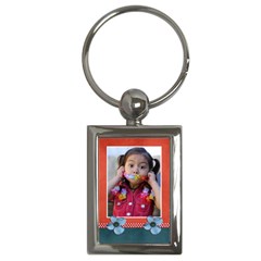 Key Chain (rectangle)  - Flowers7