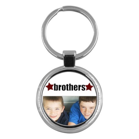 Brothers Round Keychain By Amanda Bunn Front