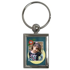 Key Chain (rectangle)  - Flowers9