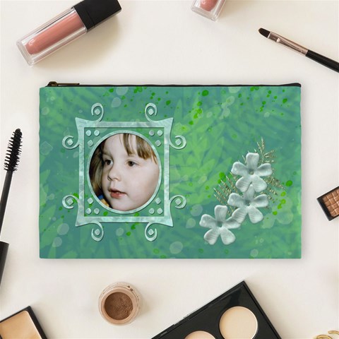 Frog Salad Large Cosmetic Case By Joan T Front