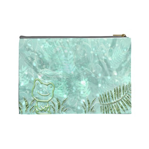 Frog Salad Large Cosmetic Case 2 By Joan T Back