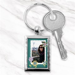 Key Chain (rectangle) - Flowers10
