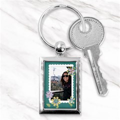 Key Chain (Rectangle) - Flowers10