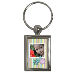 Key Chain (Rectangle) - Flowers12