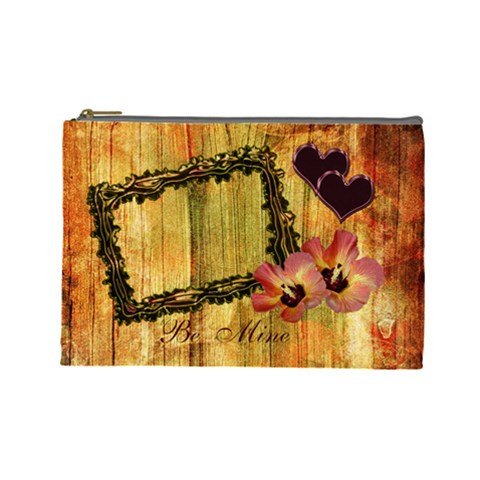 I Heart You Be Mine Autumn Large Cosmetic Bag By Ellan Front