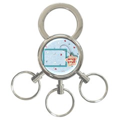 With love - blue - 3-Ring Key Chain
