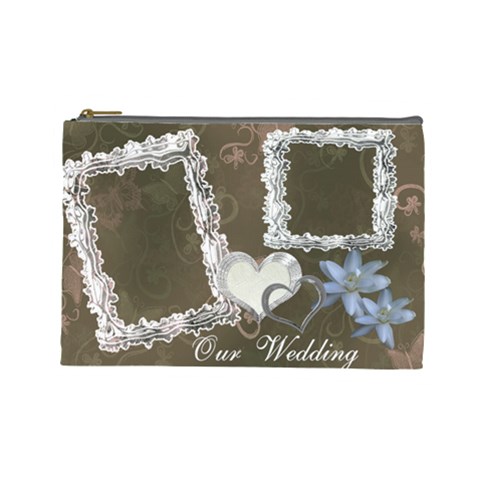 I Heart You Our Wedding Day Large Cosmetic Bag By Ellan Front