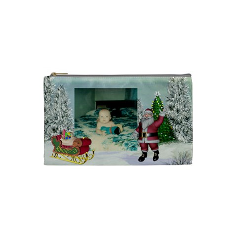 Here Comes Santa Cosmetic Bag By Spg Front