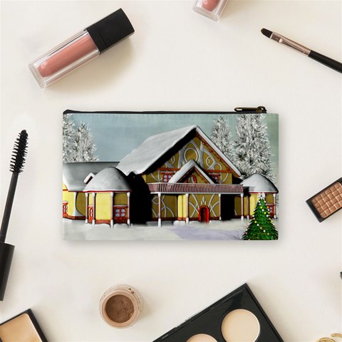 Here Comes Santa Cosmetic Bag By Spg Back