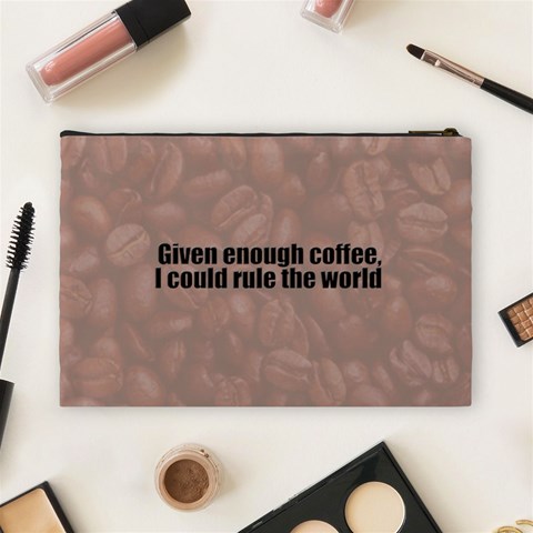 Coffee Cosmetic Bag By Patricia W Back