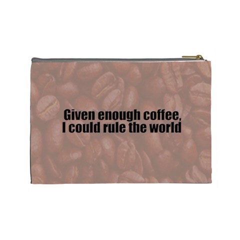 Coffee Cosmetic Bag By Patricia W Back