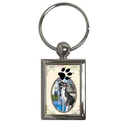 Dog Paw Print Key Chain - Key Chain (Rectangle)