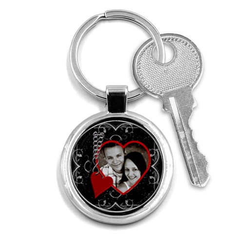 Love Heart Round Key Chain By Lil Front