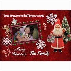Santa Brought Us the Best Present in 2024 5x7 Photo Christmas Card - 5  x 7  Photo Cards