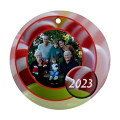 candy ribbon ornament - Ornament (Round)