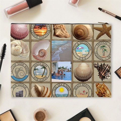 Going On Vacation Xl Cosmetic Bag By Lil Back