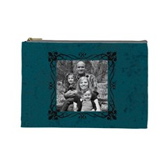 Large Turquoise Cosmetic Bag (7 styles) - Cosmetic Bag (Large)