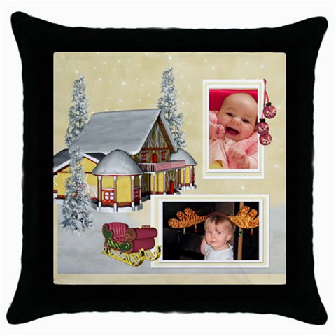 Here Comes Santa Throw Pillow1 By Spg Front