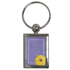 Gingham Daisy key chain - Key Chain (Rectangle)