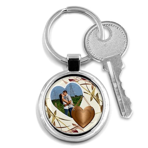 Copper Heart Round Key Chain By Lil Front