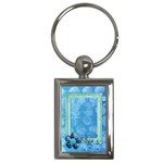 Blue flower- key chain - Key Chain (Rectangle)