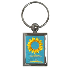 Sunflower quote- key chain - Key Chain (Rectangle)