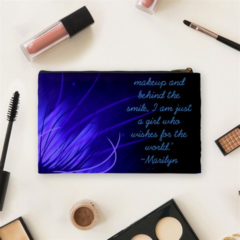 Blue Marilyn Monroe Quote Bag By Christy Sinko Back
