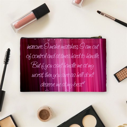 Pink Marilyn Monroe Quote Bag By Christy Sinko Back