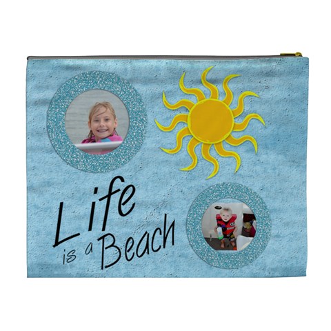 Beach Cosmetic Bag Xl By Danielle Christiansen Back