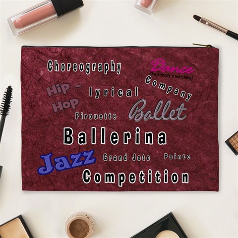 Dance Cosmetic Bag For Recitals By Danielle Christiansen Back