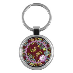 Flowers-key chain - Key Chain (Round)