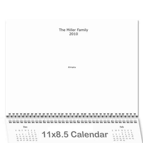 Miller Calendar 2011 By Anna Cover