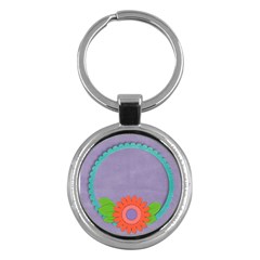 Fun flowers-key chain - Key Chain (Round)