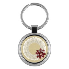 lace frame- key chain - Key Chain (Round)